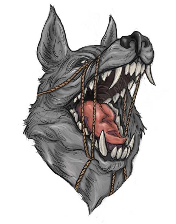 Wolf with Rope