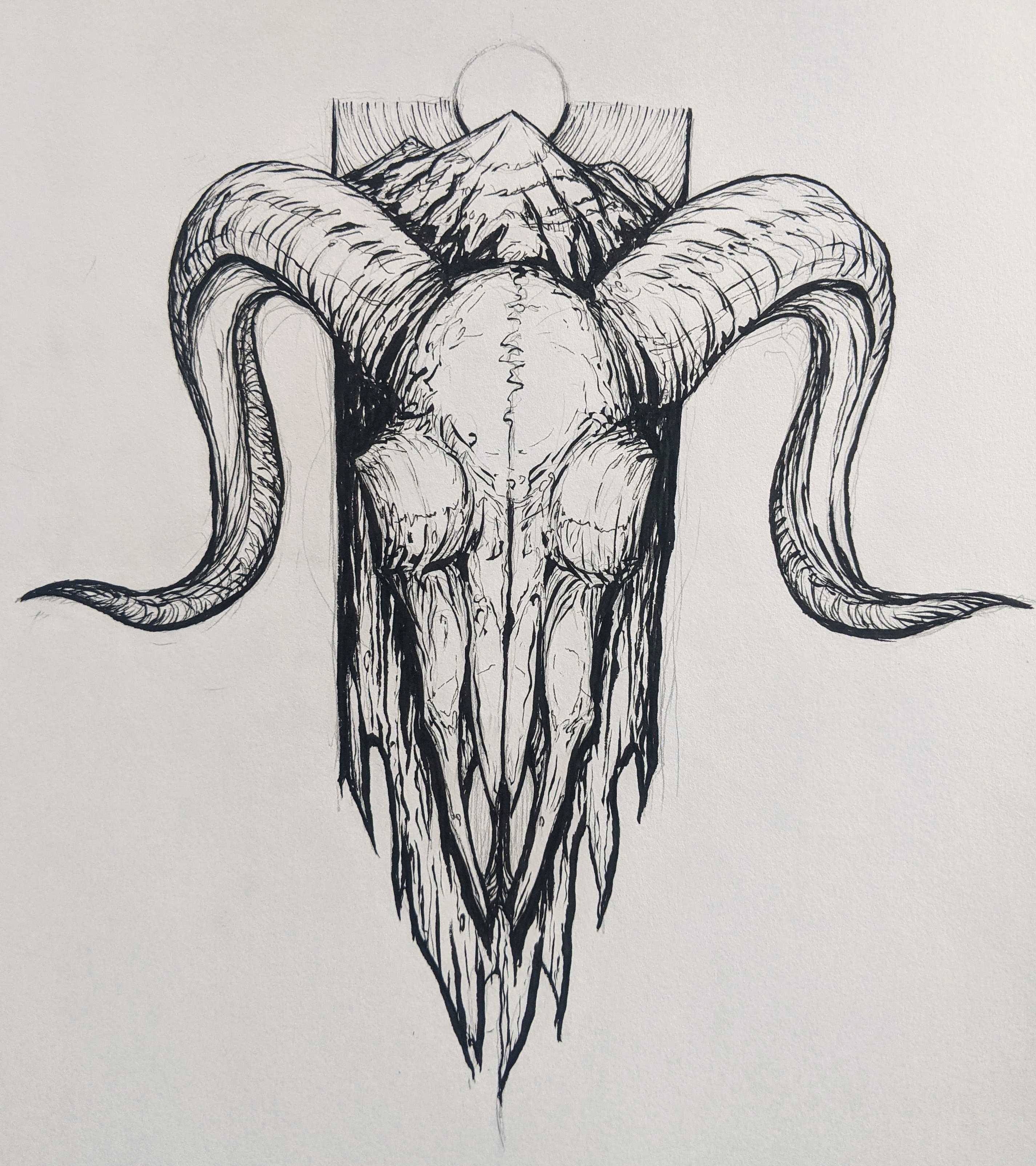 Goat Skull PL Sketchblog